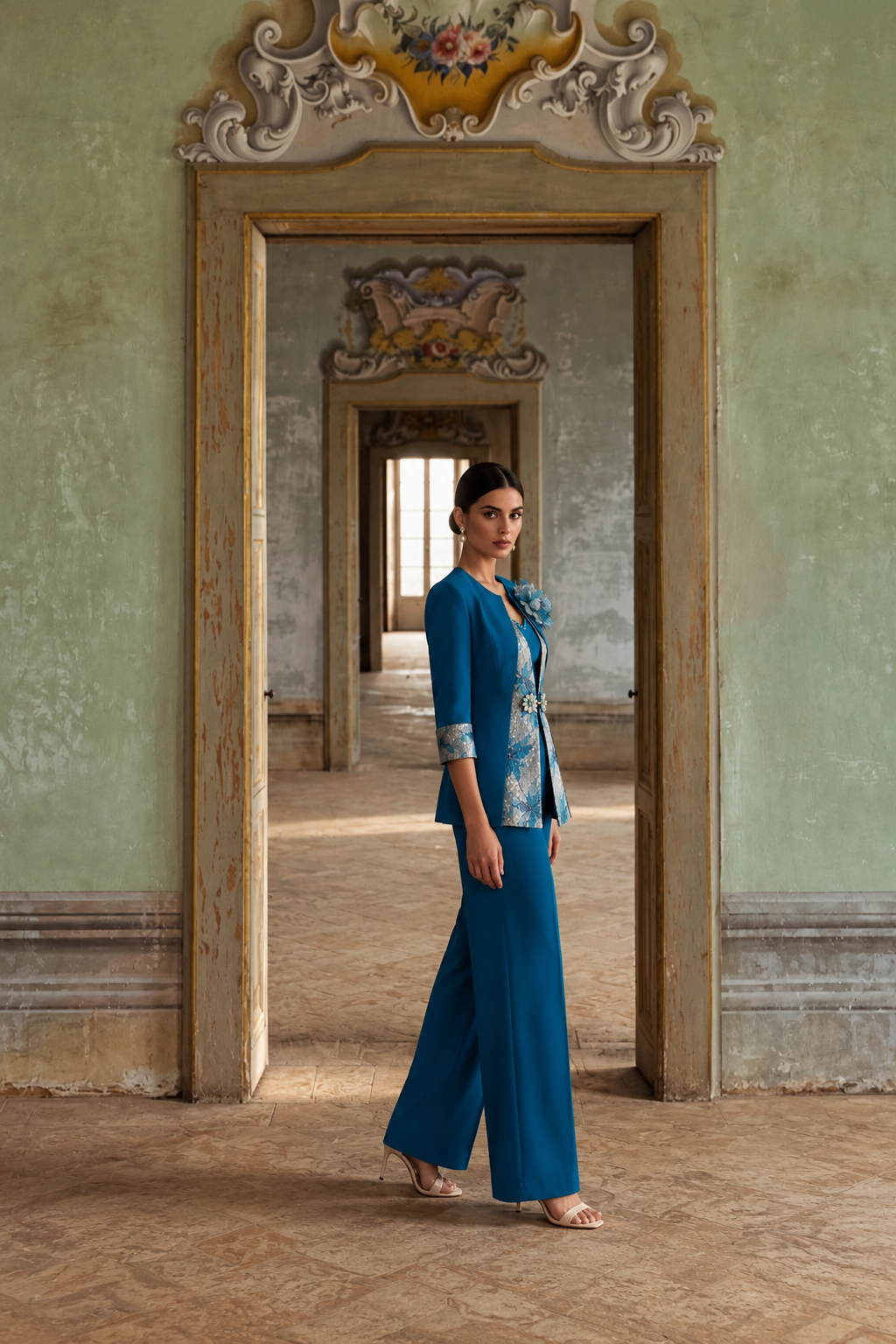 Tailleur Cerimonia Azzurra Elegance