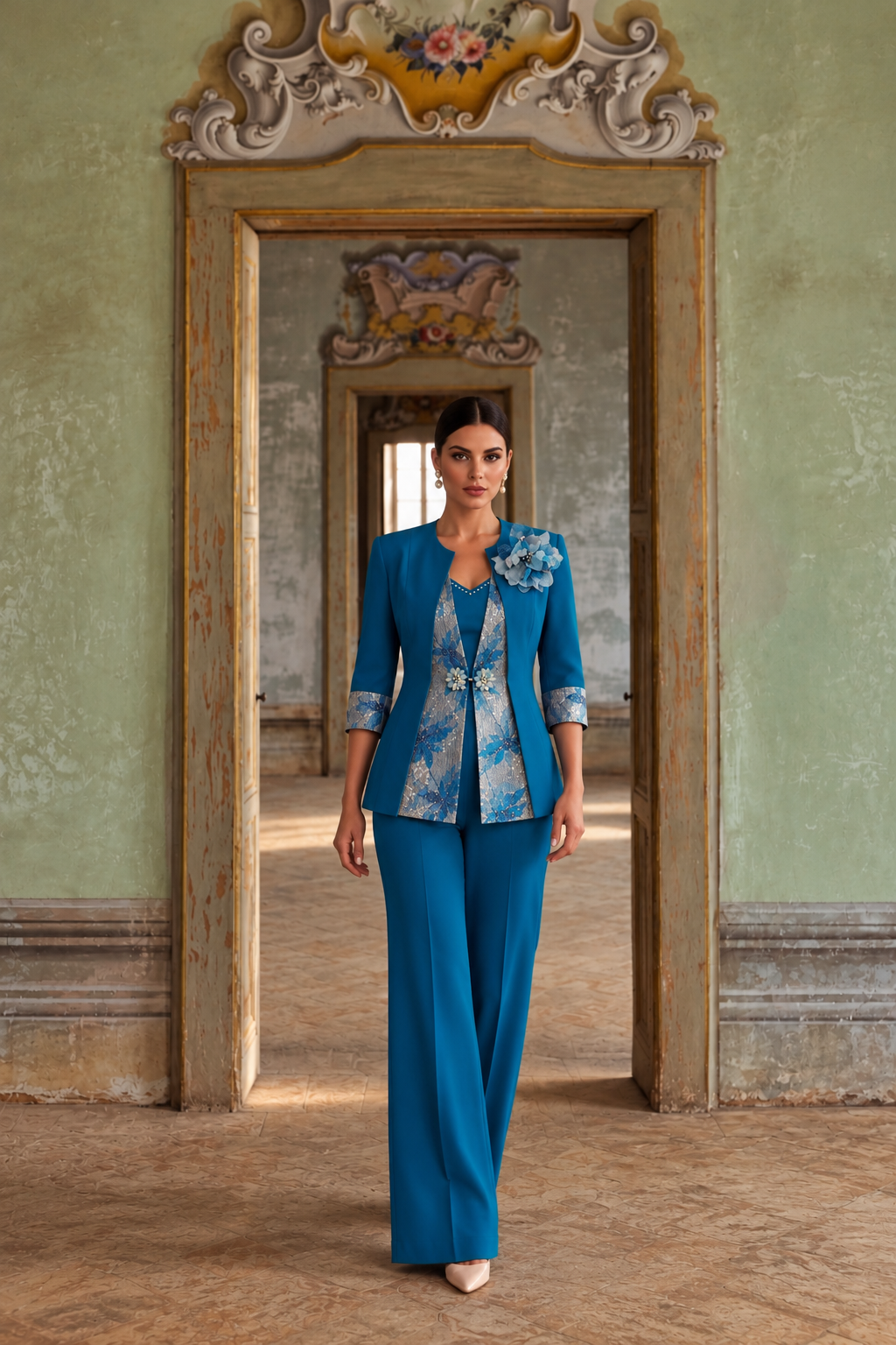 Tailleur Cerimonia Azzurra Elegance